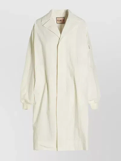 Plan C Technical Nylon Waterproof Jacket In White