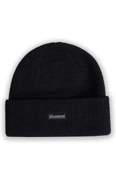 Pleasures Old E Waffle Beanie In Black