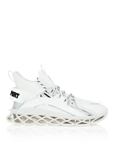 Plein Sport Runner Tiger Sneakers In White