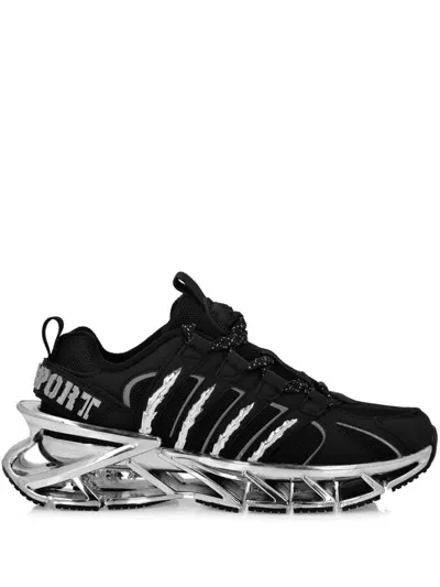 Plein Sport Runner Sneakers In Black