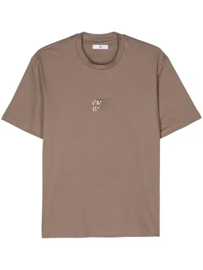 Pmd Embossed-logo T-shirt In Neutrals