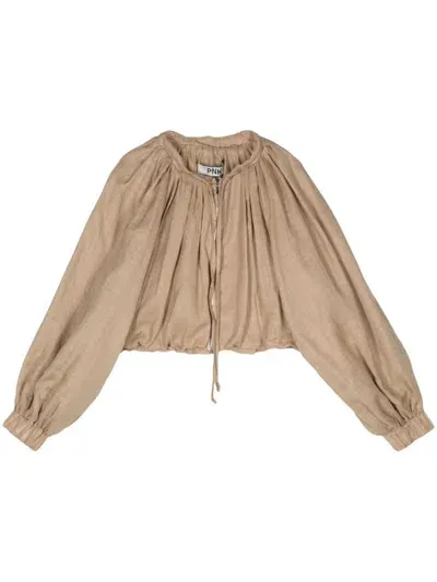 Pnk Linen Blouse In Nude