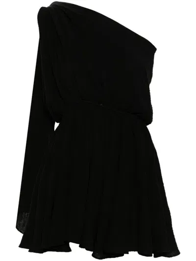 Pnk One-shoulder Mini Dress In Black