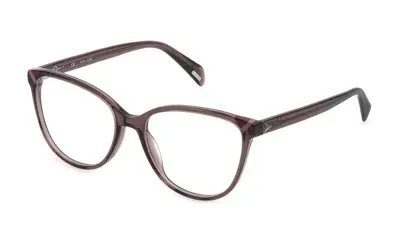 Police Eyeglasses In Black+aubergine