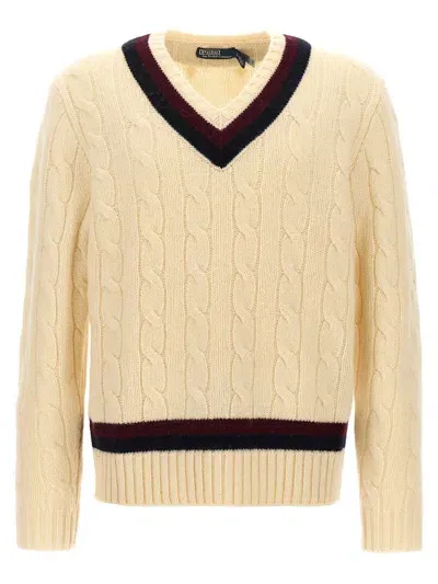 Polo Ralph Lauren Aaran Cable Sweater In White