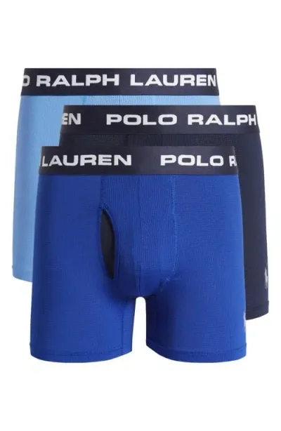 Polo Ralph Lauren Assorted 3-pack Perfect Pouch Boxer Briefs In Blue