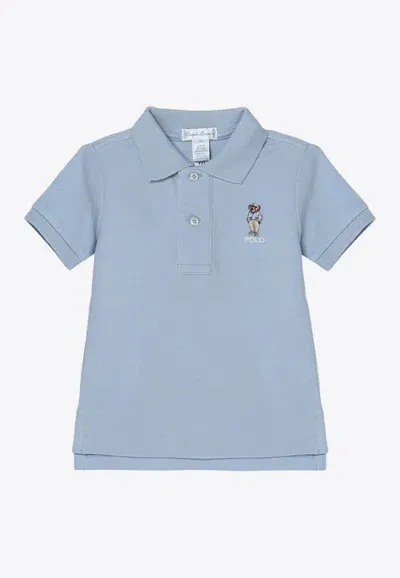 Polo Ralph Lauren Babies Polo Bear Polo T-shirt In Blue