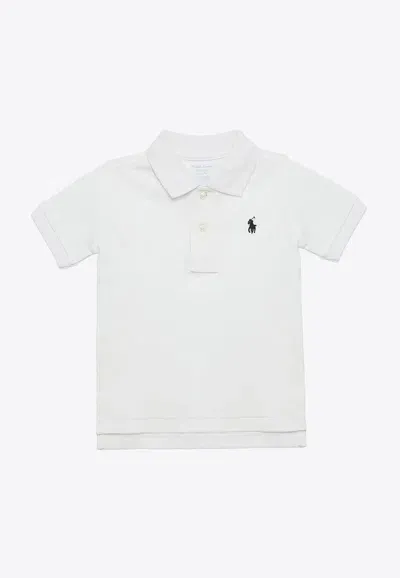 Polo Ralph Lauren Baby Boys Logo Embroidered Polo T-shirt In White