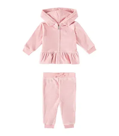 Polo Ralph Lauren Baby Set Aus Hoodie Und Jogginghose In Pink