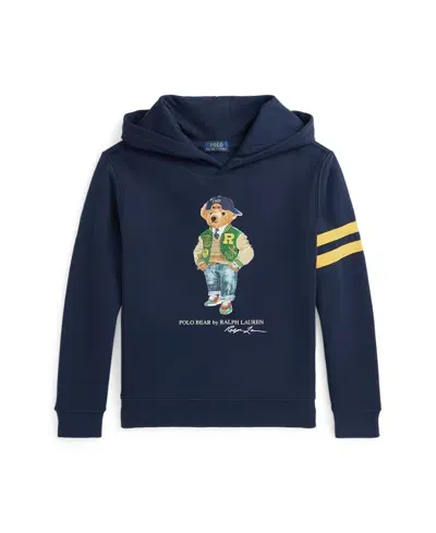 Polo Ralph Lauren Kids' Big Boys Polo Bear Fleece Hoodie Sweatshirt In Blue