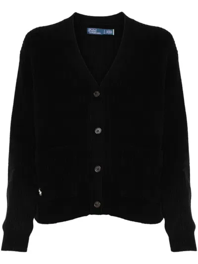 Polo Ralph Lauren V-neck Cardigan In Black