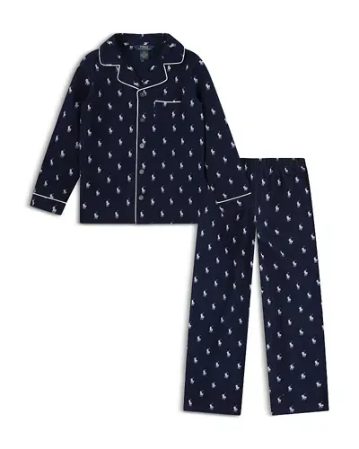 Polo Ralph Lauren Boys' Woven Long Sleeve Coat And Pants Set - Big Kid In Newport Navy