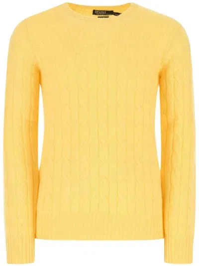 Polo Ralph Lauren Crewneck Knitted Jumper In Yellow