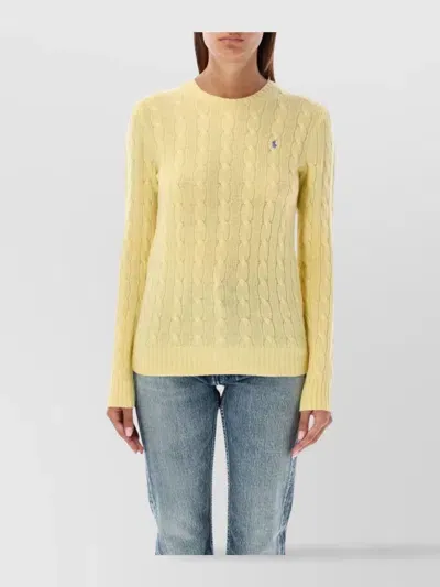 Polo Ralph Lauren Julianna Cable Knit Sweater In Fall Yellow 24