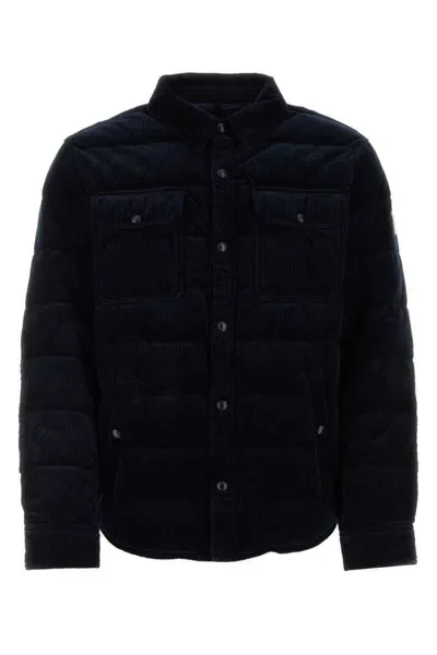 Polo Ralph Lauren Buttoned Padded Shirt Jacket In Blue