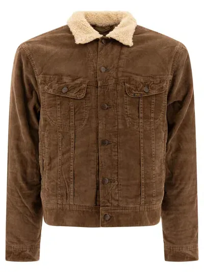 Polo Ralph Lauren Corduroy Trucker Jacket In Brown