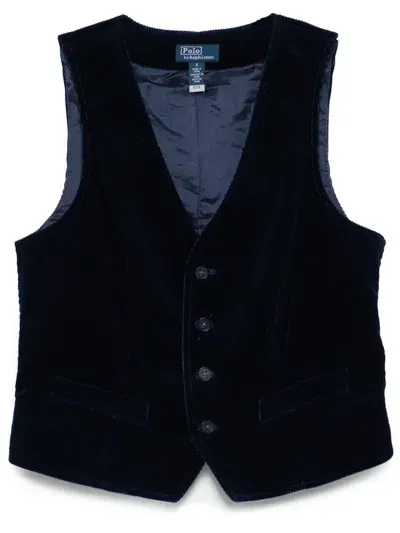 Polo Ralph Lauren Corduroy Waistcoat In Blue