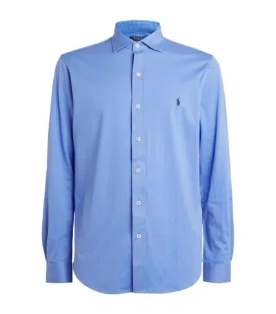 Polo Ralph Lauren Cotton-jersey Shirt In Blue