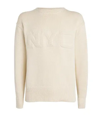 Polo Ralph Lauren Cotton Nyc Sweater In White