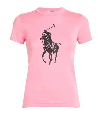 Polo Ralph Lauren Cotton Polo Pony T-shirt In Pink