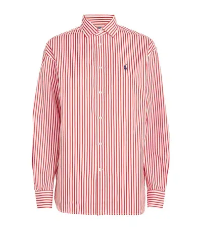 Polo Ralph Lauren Cotton Striped Shirt In Red