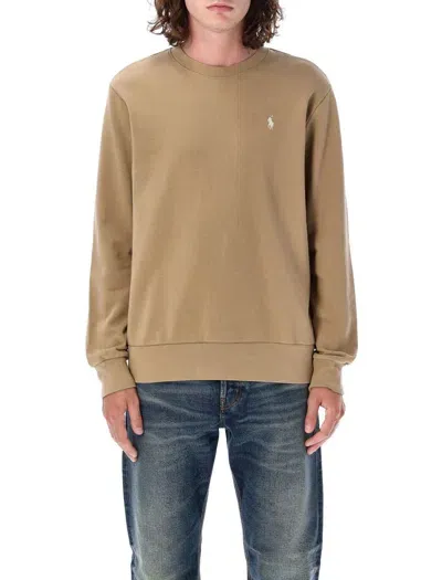 Polo Ralph Lauren Crew Neck Sweatshirt In Brown