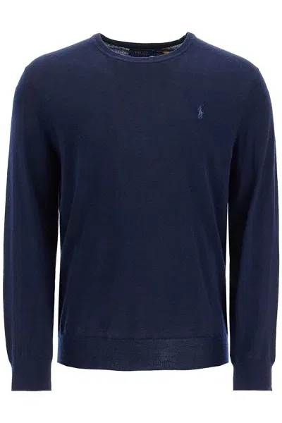 Polo Ralph Lauren Logo Embroidered Crewneck Sweatshirt In Black