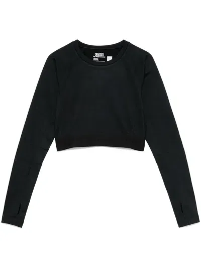 Polo Ralph Lauren Cropped T-shirt In Schwarz