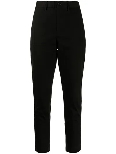 Polo Ralph Lauren Cropped Tapered Trousers In Black