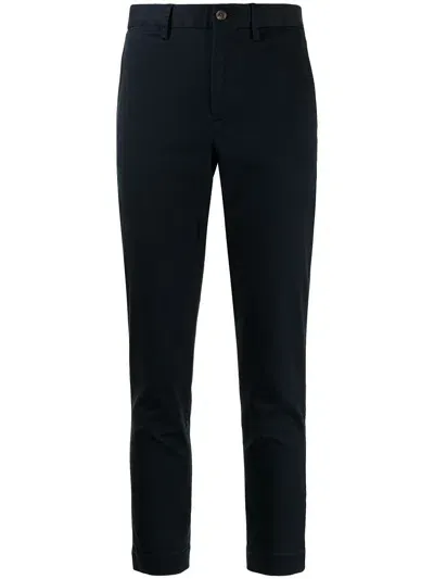 Polo Ralph Lauren Cropped Tapered Trousers In Blue