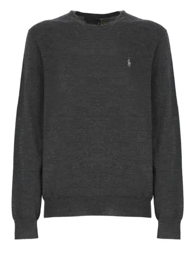 Polo Ralph Lauren Polo-pony-embroidered Jumper In Grey