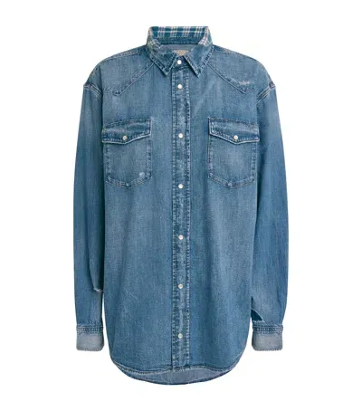 Polo Ralph Lauren Denim Western Shirt In Blue