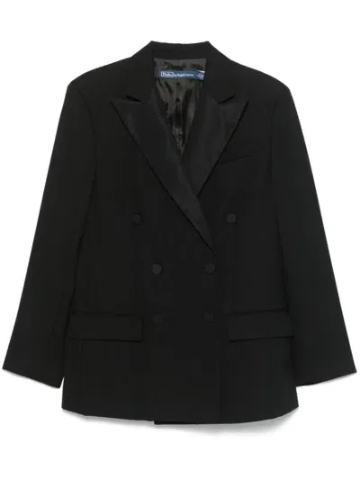 Polo Ralph Lauren Double-breasted Blazer In Black