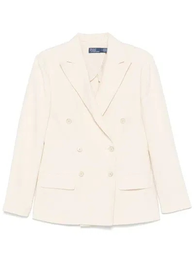 Polo Ralph Lauren Double-breasted Blazer In White