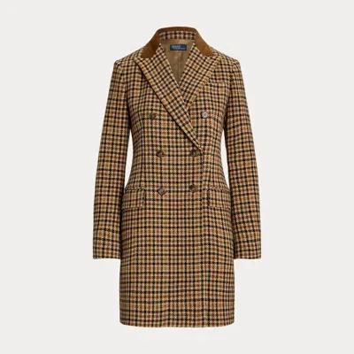 Polo Ralph Lauren Double-breasted Herringbone Coat In Multicoloured