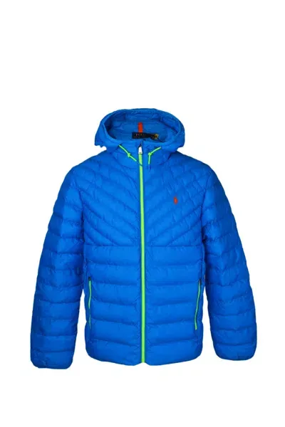 Polo Ralph Lauren Down Jacket In Clear Blue