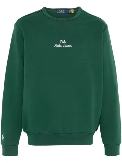 Polo Ralph Lauren Embroidered-logo Sweatshirt In Green