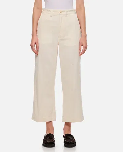 Polo Ralph Lauren Flat Front Cropped Pants In Grey