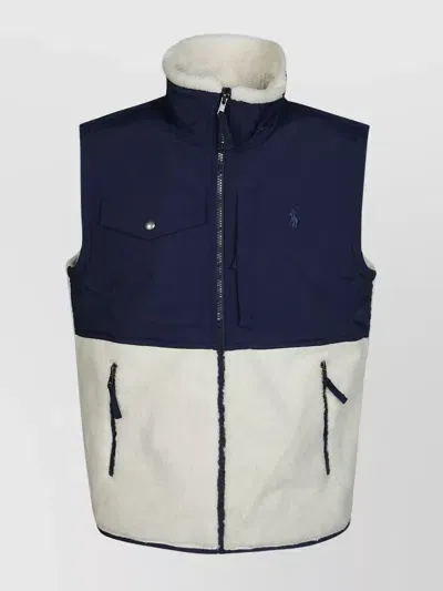 Polo Ralph Lauren Gilet Pile Full Zip In White