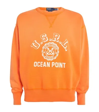 Polo Ralph Lauren Graphic Print Sweatshirt In Orange