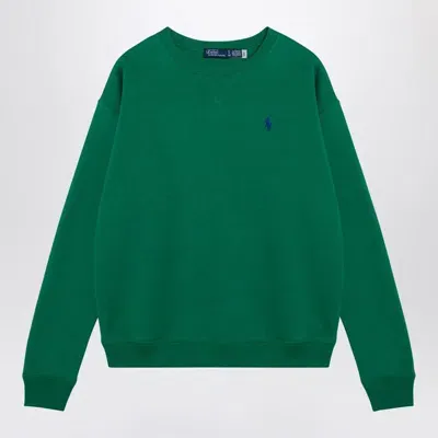 Polo Ralph Lauren Green Crewneck Sweatshirt With Logo In Grey