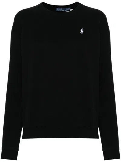 Polo Ralph Lauren Jersey Crewneck Sweatshirt Clothing In Black