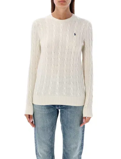 Polo Ralph Lauren Julianna Cable Knit Sweater In Grey