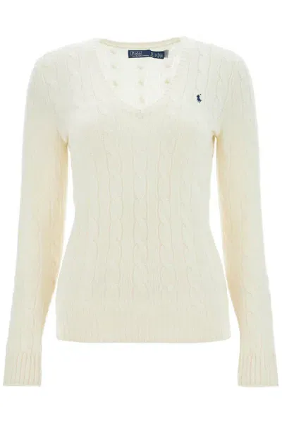 Polo Ralph Lauren Cable Knit Sweater In White