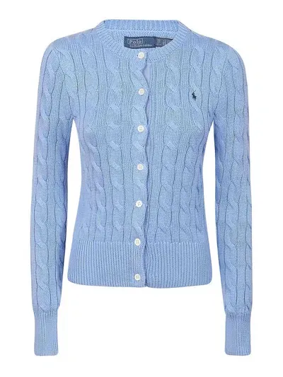 Polo Ralph Lauren Knit Cotton Cardigan In Blue