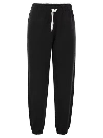 Polo Ralph Lauren Lightweight Plush Sports Pants In Black