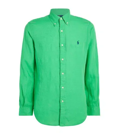 Polo Ralph Lauren Polo Pony Linen Shirt In Green