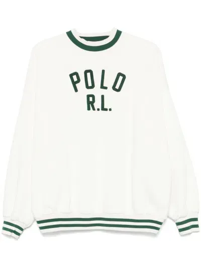 Polo Ralph Lauren Logo-embossed Sweatshirt In White