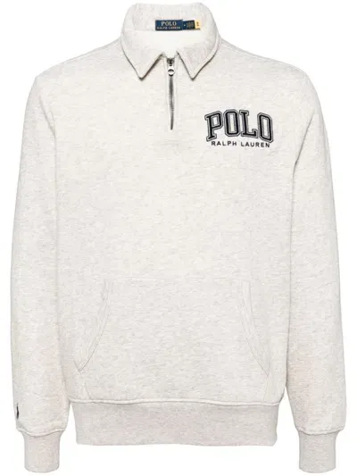 Polo Ralph Lauren Logo-embroidered Sweatshirt In Grey