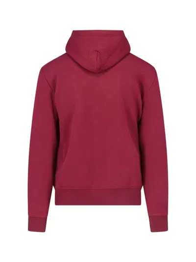 Polo Ralph Lauren Logo Hoodie In Red